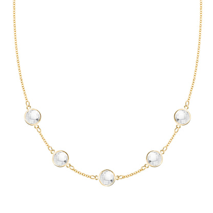 Grand 5 Birthstone Necklace in 14k Gold