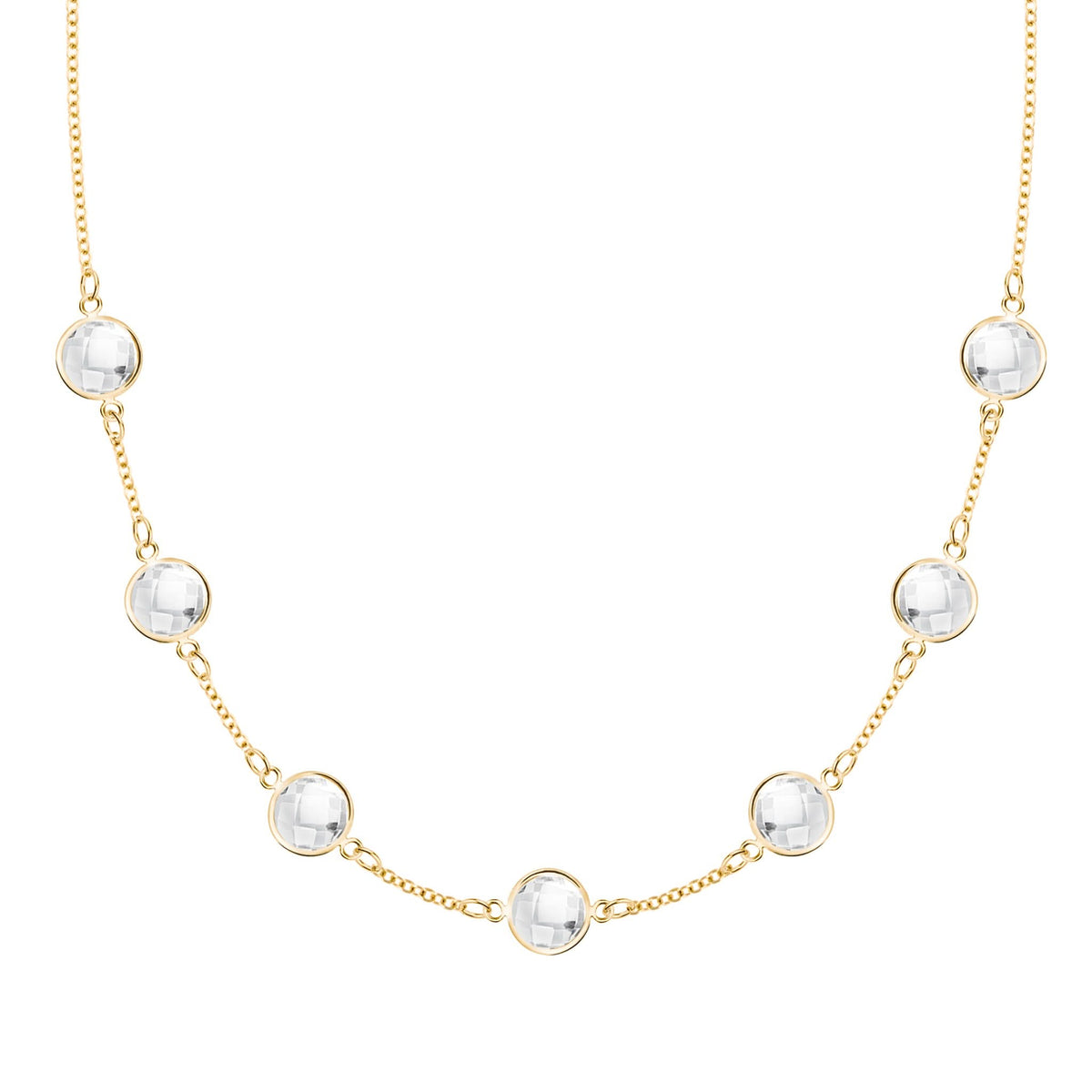 Grand 7 Birthstone Necklace in 14k Gold