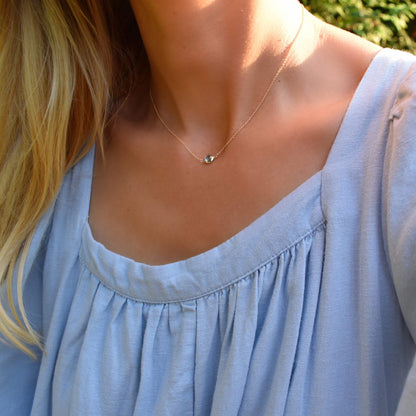 Grand 1 Nantucket Blue Topaz Necklace and Earrings Set in 14k Gold (December)