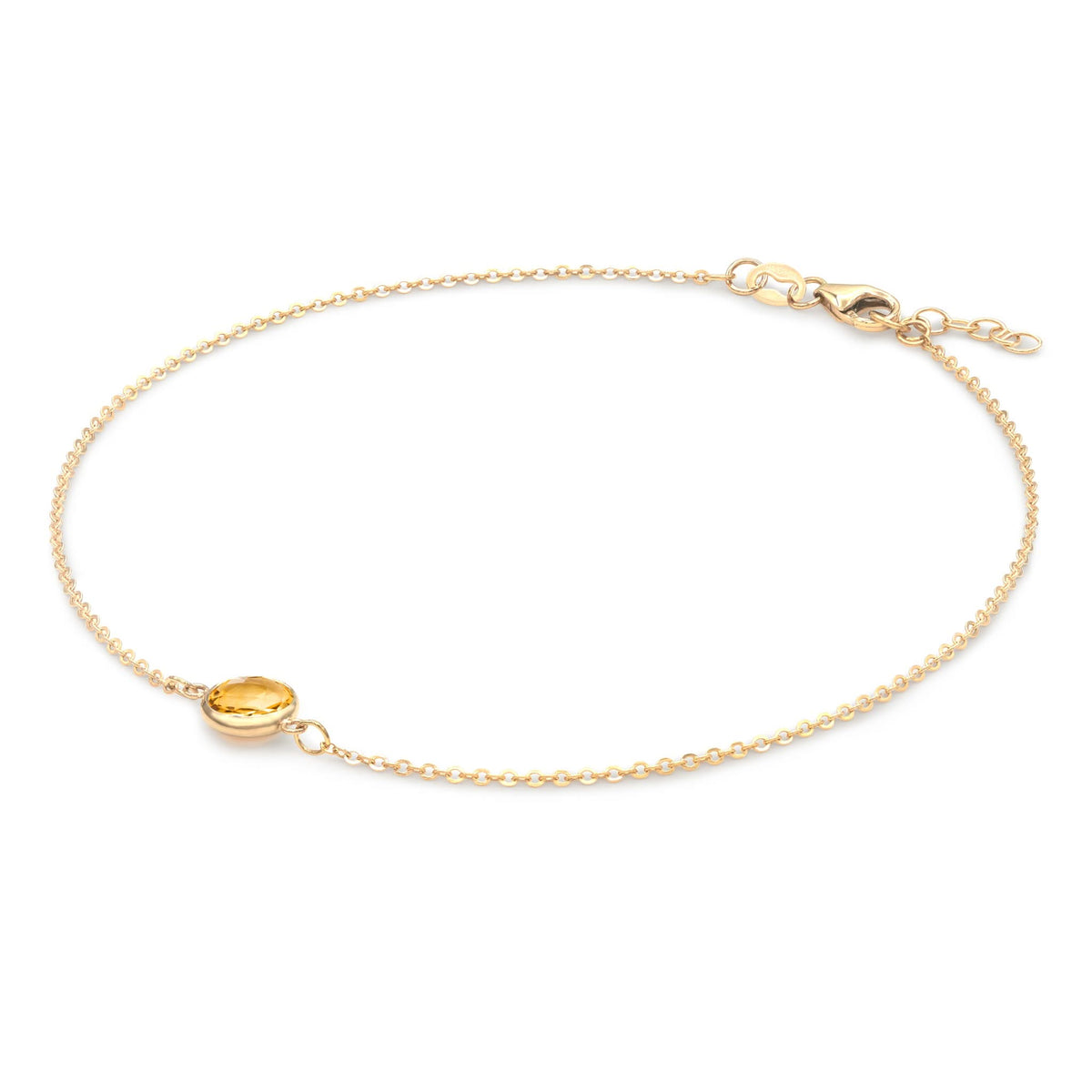 Grand 1 Citrine Bracelet in 14k Gold (November)