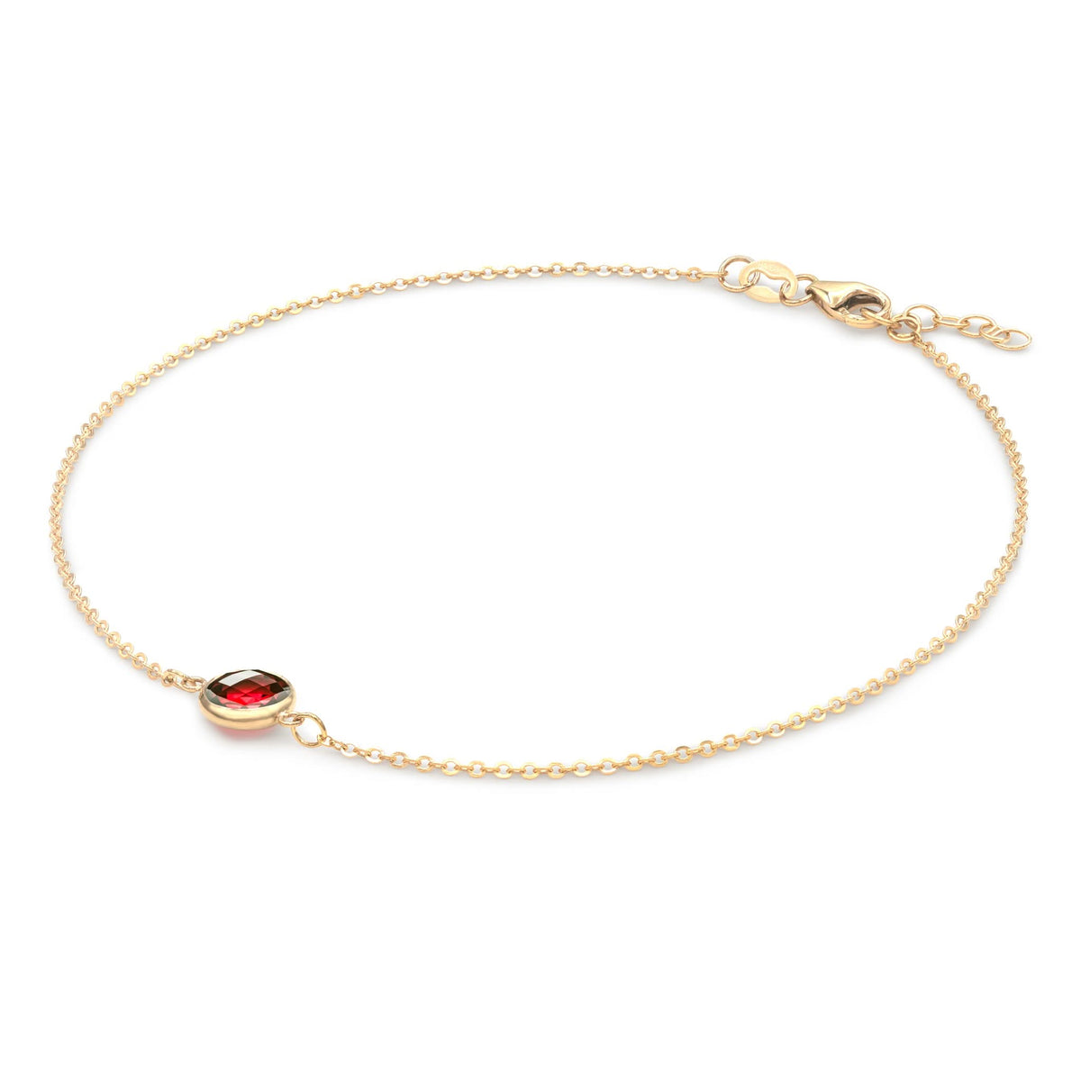 Grand 1 Garnet Bracelet in 14k Gold (January)
