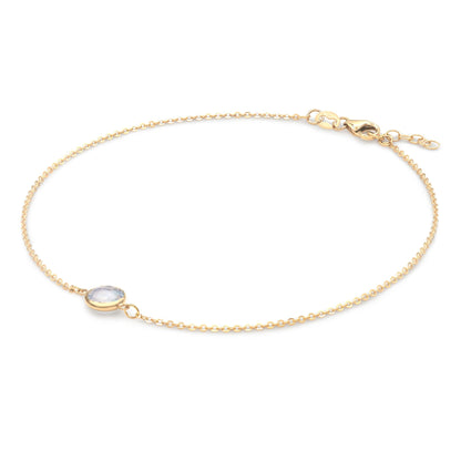 Grand 1 Moonstone Bracelet in 14k Gold (June)