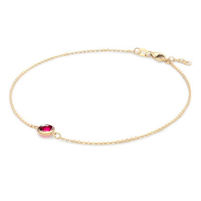 Grand 1 Ruby Bracelet in 14k Gold (July)