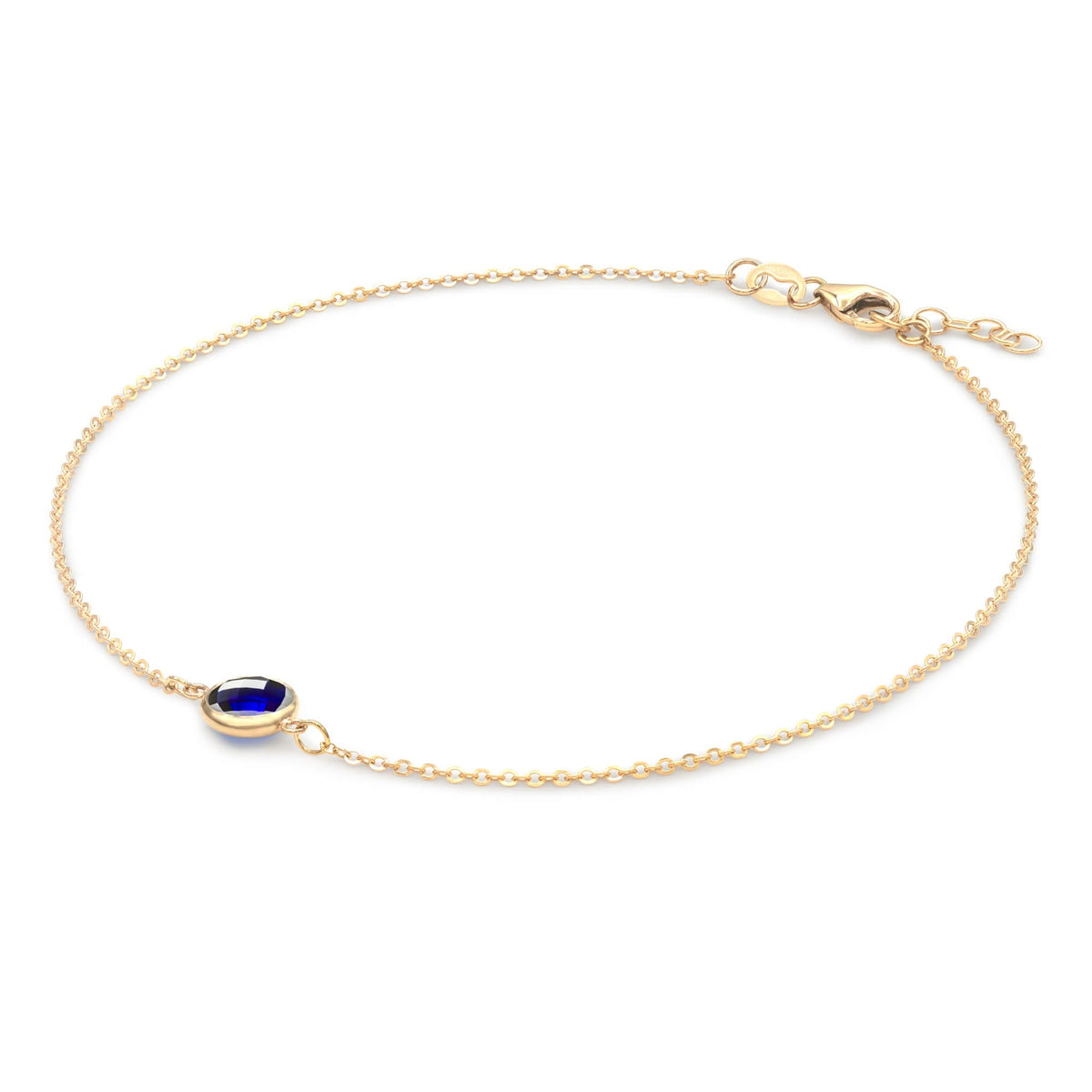 Grand 1 Sapphire Bracelet in 14k Gold (September)