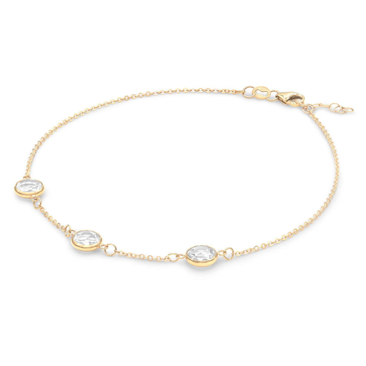 Grand 3 Birthstone Bracelet in 14k Gold