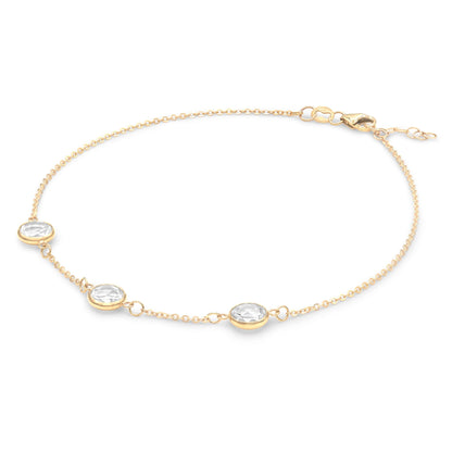 Grand 3 Birthstone Bracelet in 14k Gold