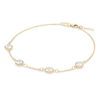 Grand 4 Birthstone Bracelet in 14k Gold