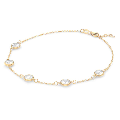 Grand 5 Birthstone Bracelet in 14k Gold