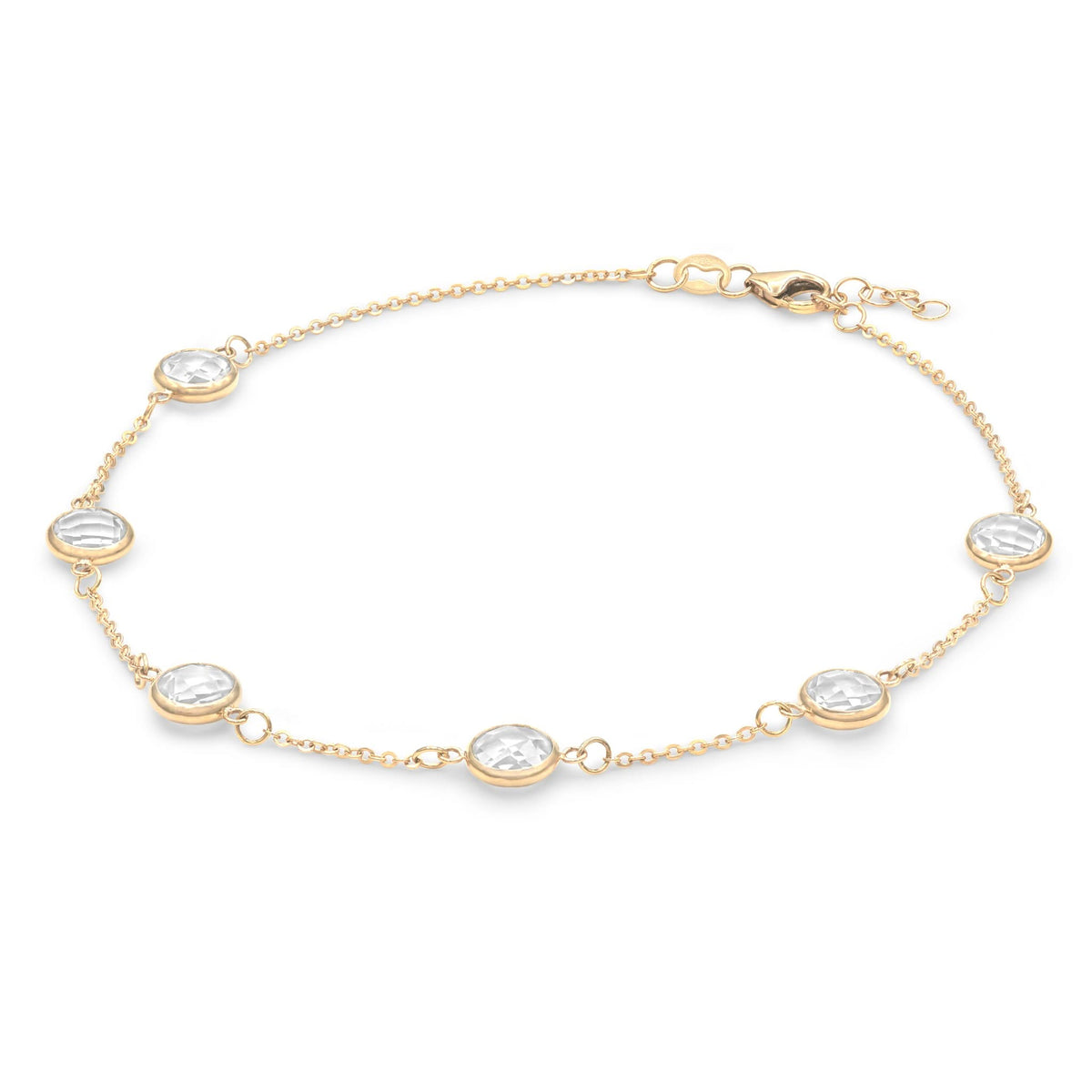 Grand 6 Birthstone Bracelet in 14k Gold
