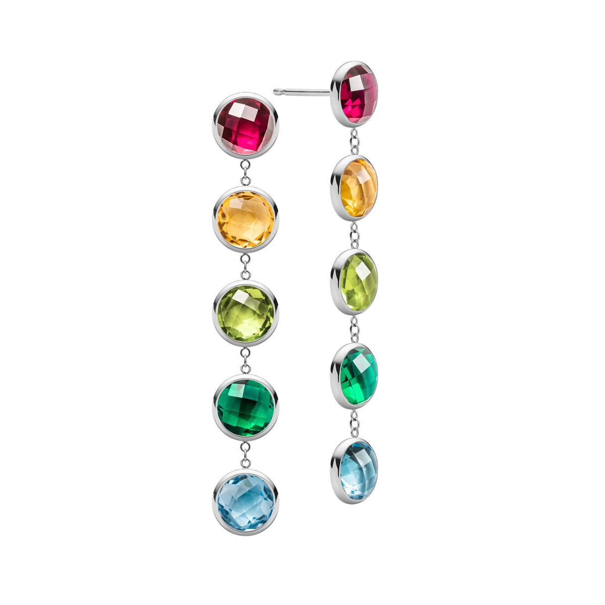 Rainbow Newport Grand Earrings in 14k Gold
