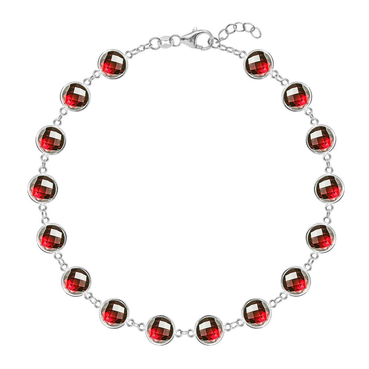 Newport Grand Garnet Bracelet in 14k Gold (January)