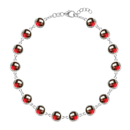 Newport Grand Garnet Bracelet in 14k Gold (January)