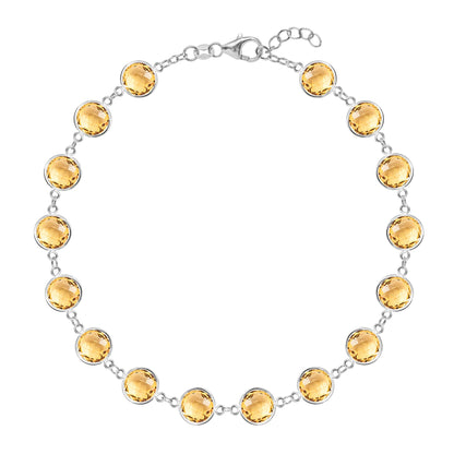 Newport Grand Citrine Bracelet in 14k Gold (November)