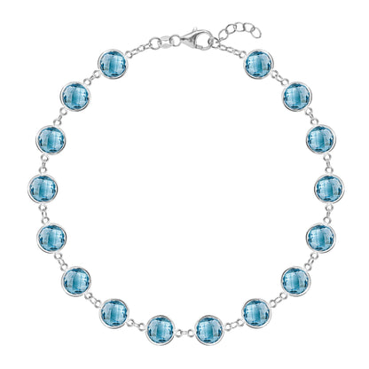 Newport Grand Nantucket Blue Topaz Bracelet in 14k Gold (December)