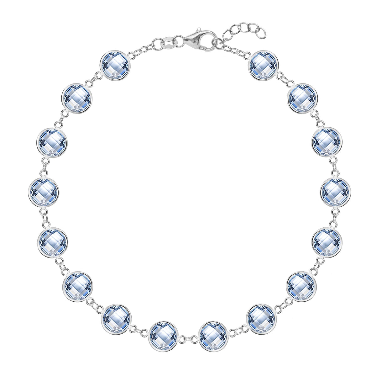 Newport Grand Aquamarine Bracelet in 14k Gold (March)