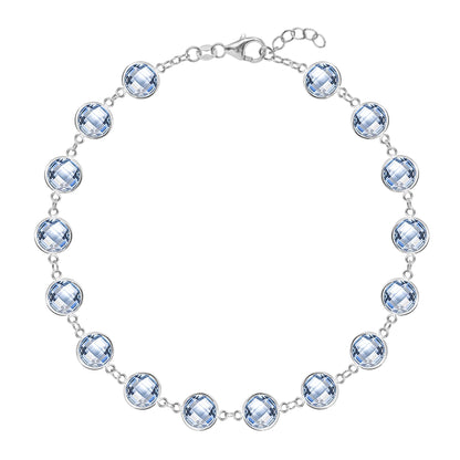 Newport Grand Aquamarine Bracelet in 14k Gold (March)