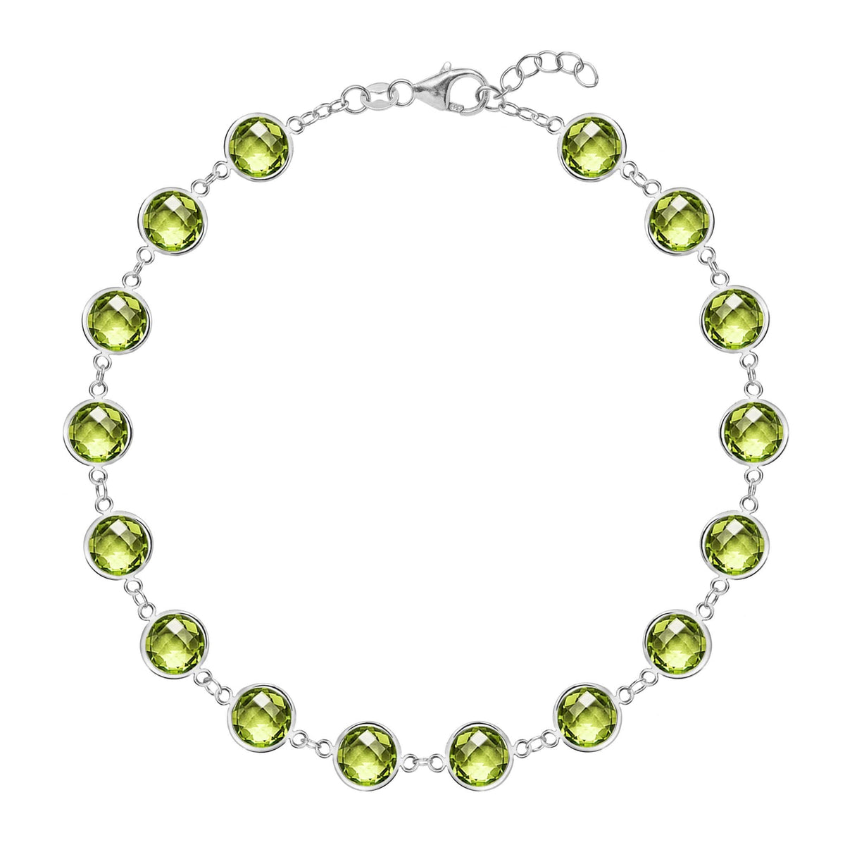 Newport Grand Peridot Bracelet in 14k Gold (August)