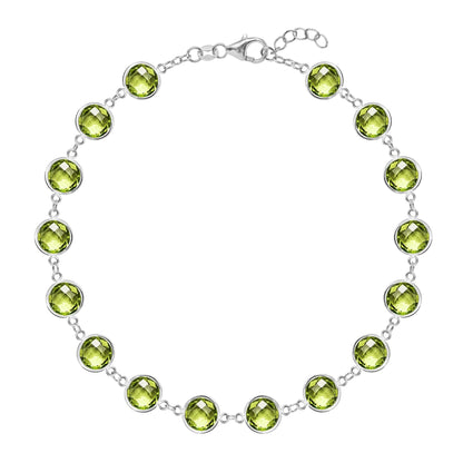 Newport Grand Peridot Bracelet in 14k Gold (August)