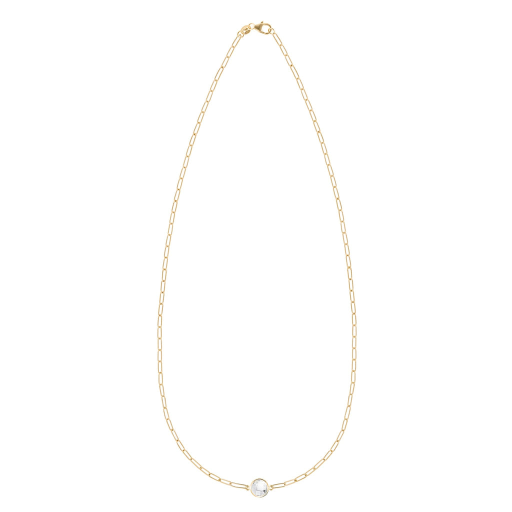 Grand 1 Birthstone Adelaide Mini Necklace in 14k Gold