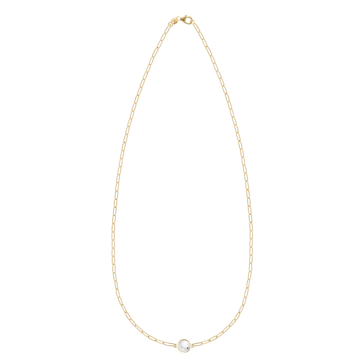 Grand 1 Birthstone Adelaide Mini Necklace in 14k Gold
