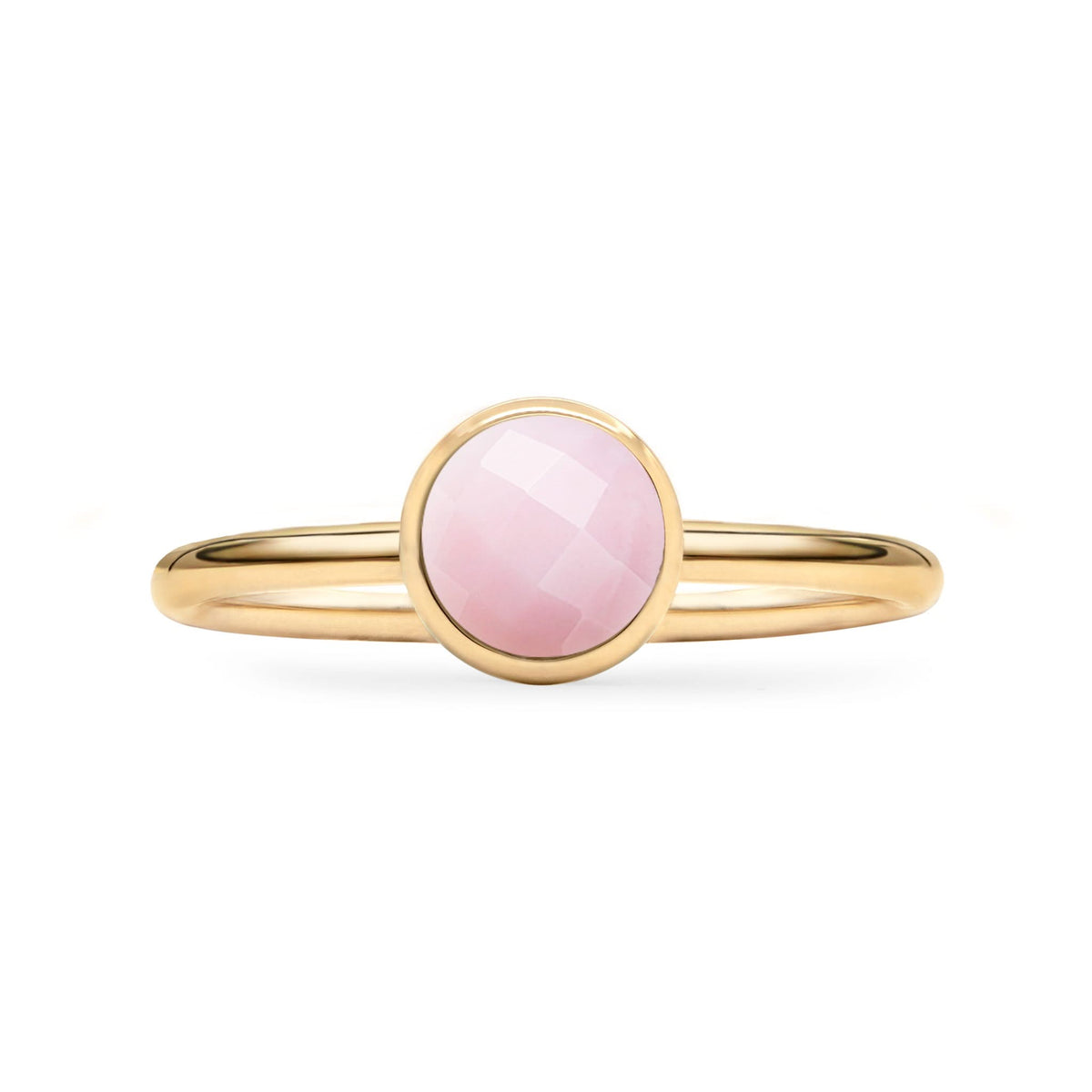 Grand Pink Opal Ring in 14k Gold (October)