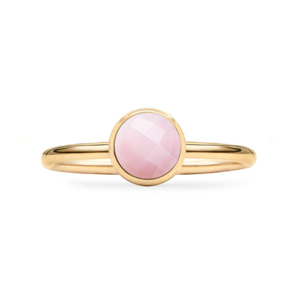 Grand Pink Opal Ring in 14k Gold (October)