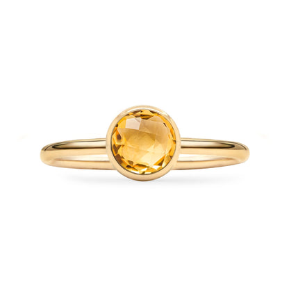 Grand Citrine Ring in 14k Gold (November)