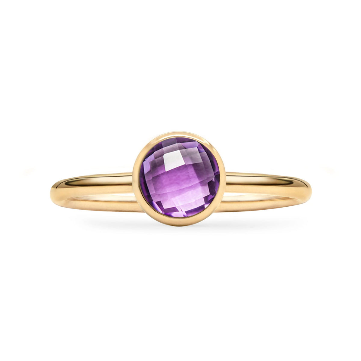 Grand Amethyst Ring in 14k Gold (February)