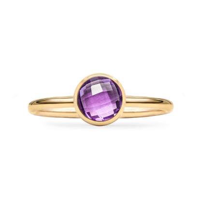 Grand Amethyst Ring in 14k Gold (February)