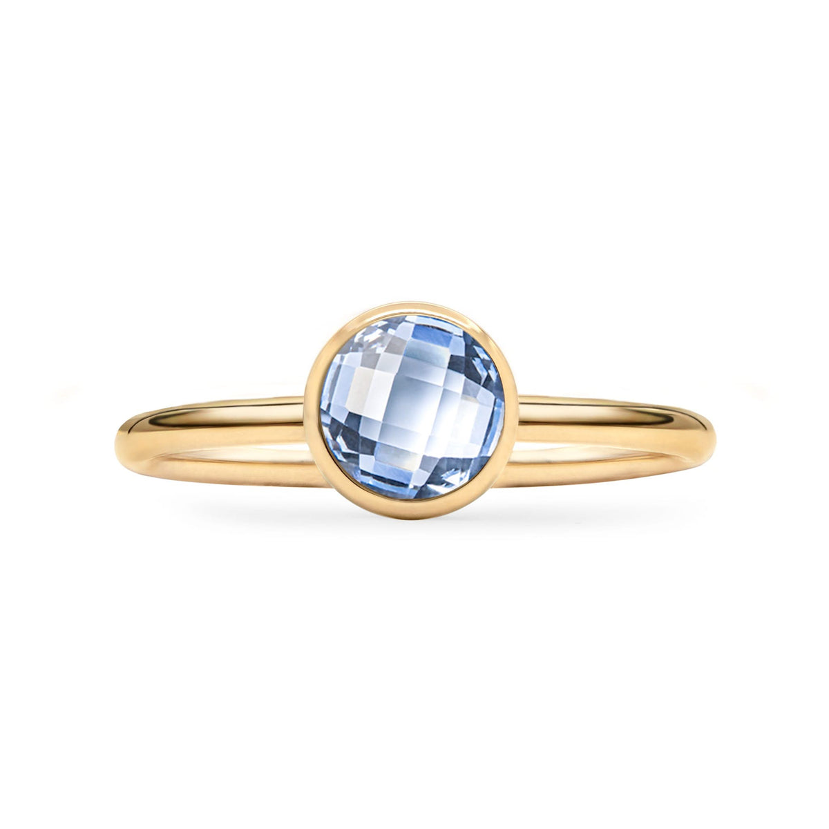 Grand Aquamarine Ring in 14k Gold (March)