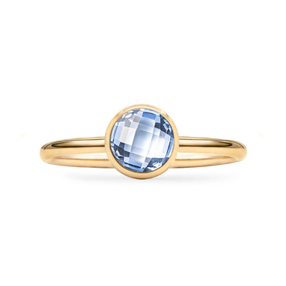 Grand Aquamarine Ring in 14k Gold (March)