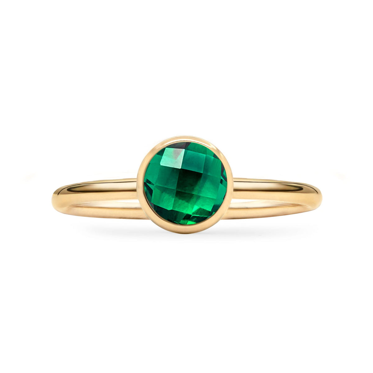 Grand Emerald Ring in 14k Gold (May)