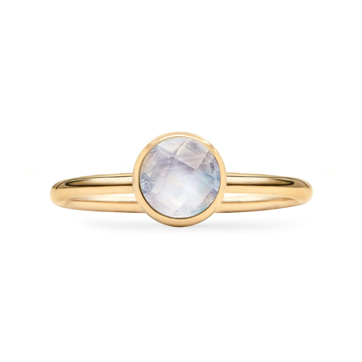 Grand Moonstone Ring in 14k Gold (June)