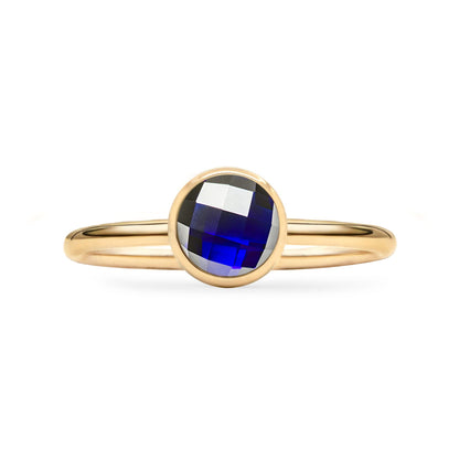 Grand Sapphire Ring in 14k Gold (September)