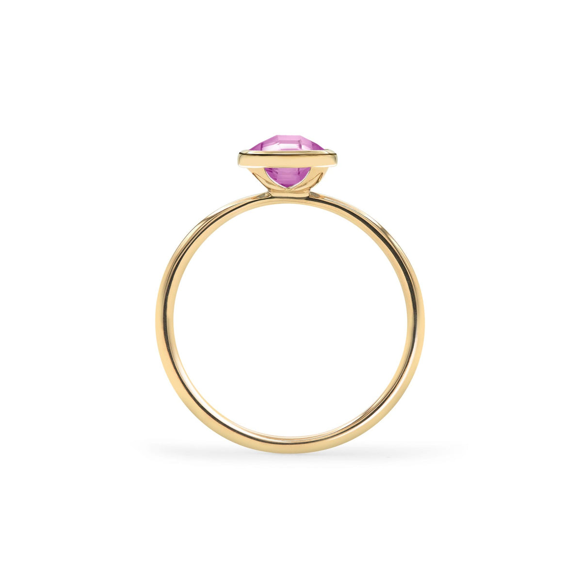 Grand Pink Sapphire Ring in 14k Gold (October)