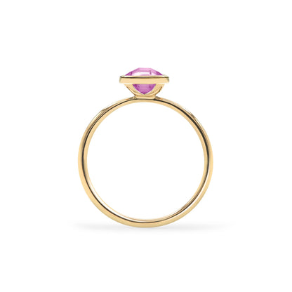 Grand Pink Sapphire Ring in 14k Gold (October)
