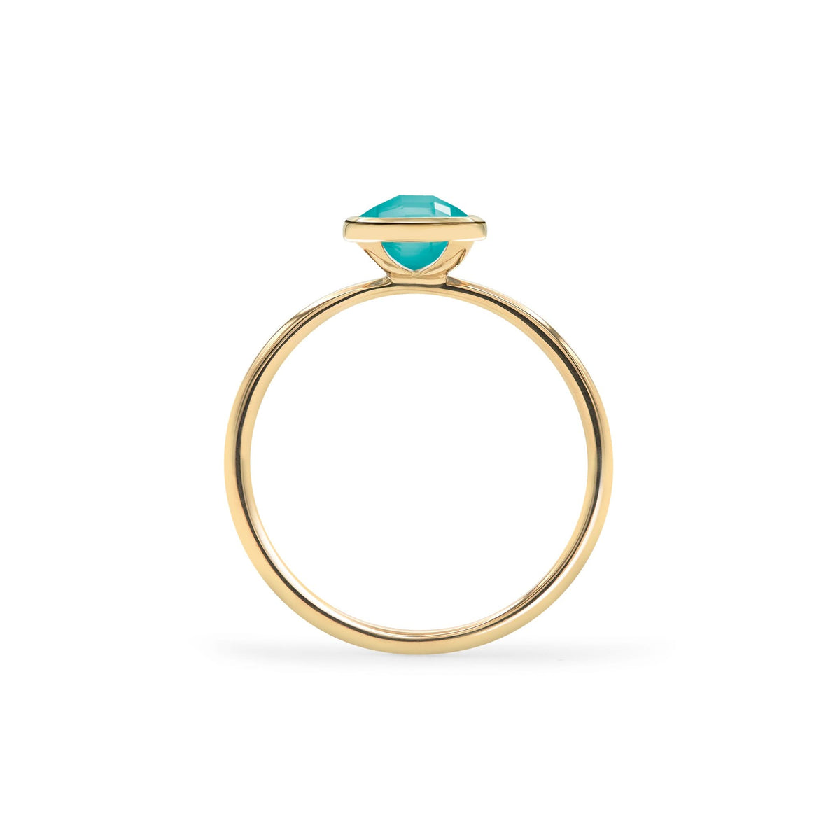 Grand Turquoise Ring in 14k Gold (December)