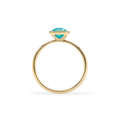 Grand Turquoise Ring in 14k Gold (December)