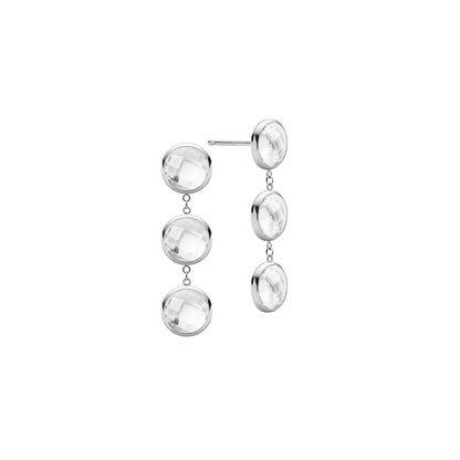 Grand 3 Birthstone Earrings in 14k Gold