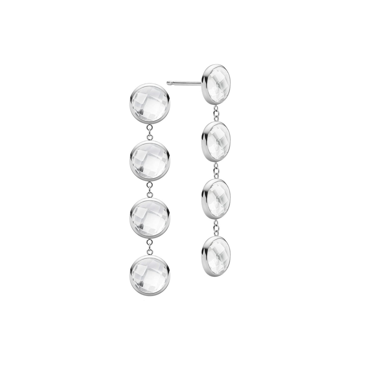 Grand 4 Birthstone Earrings in 14k Gold