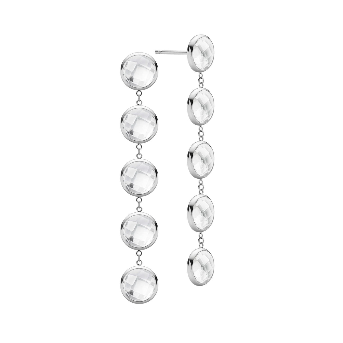 Grand 5 Birthstone Earrings in 14k Gold