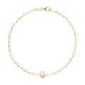 Grand 1 Pink Opal Adelaide Mini Bracelet in 14k Gold (October)