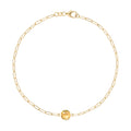 Grand 1 Citrine Adelaide Mini Bracelet in 14k Gold (November)