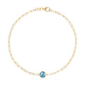 Grand 1 Nantucket Blue Topaz Adelaide Mini Bracelet in 14k Gold (December)