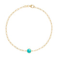 Grand 1 Turquoise Adelaide Mini Bracelet in 14k Gold (December)