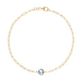 Grand 1 Aquamarine Adelaide Mini Bracelet in 14k Gold (March)