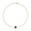 Grand 1 Emerald Adelaide Mini Bracelet in 14k Gold (May)