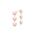 Newport Grand 3 Pink Opal Earrings in 14k Gold (October)
