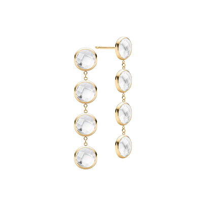 Grand 4 Birthstone Earrings in 14k Gold