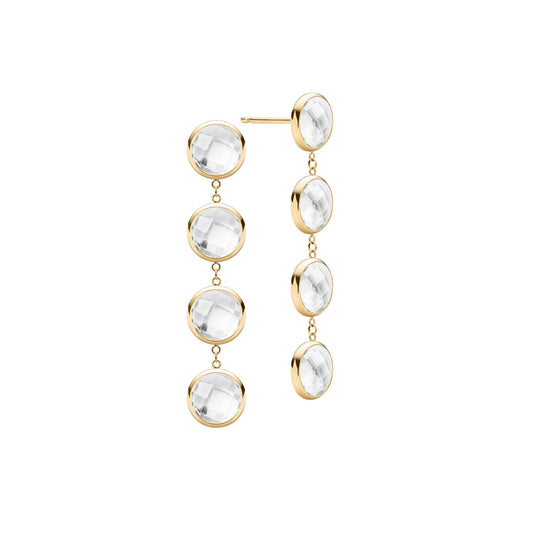 Grand 4 Birthstone Earrings in 14k Gold